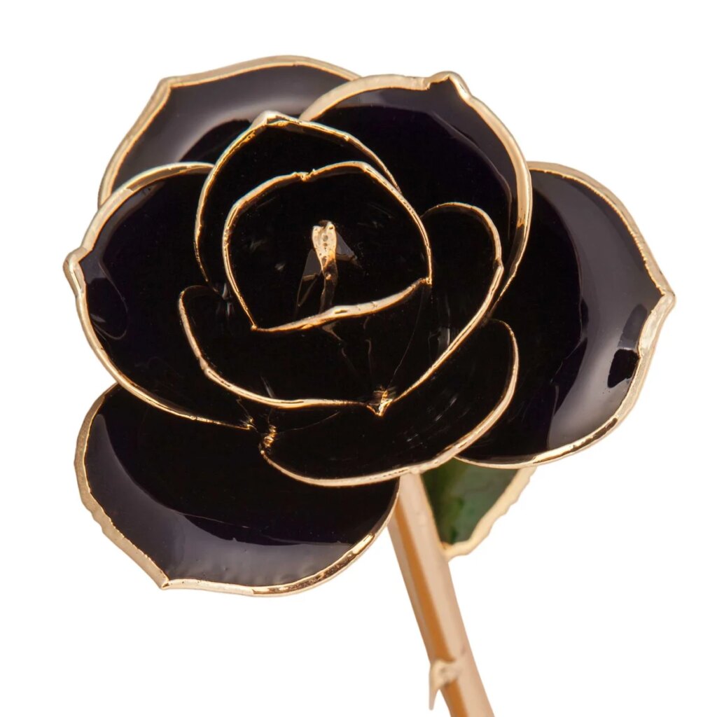 Diamond Black Gold Dipped Rose