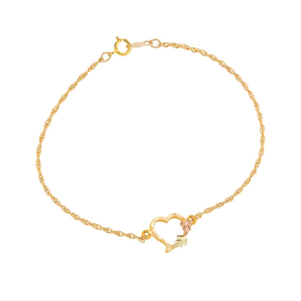 Black Hills Gold Heart Bracelet - G 839