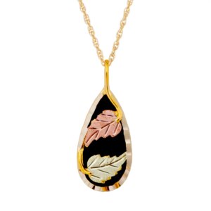 black-hills-gold-oval-shaped-onyx-pendant-300x300 Black Hills Gold Onyx Pendant with Leaves