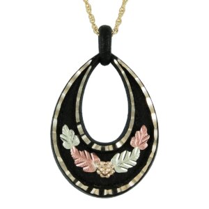 black-hills-gold-powder-coated-oval-pendant-300x300 Black Hills Gold Black Powder Coated Oval Pendant