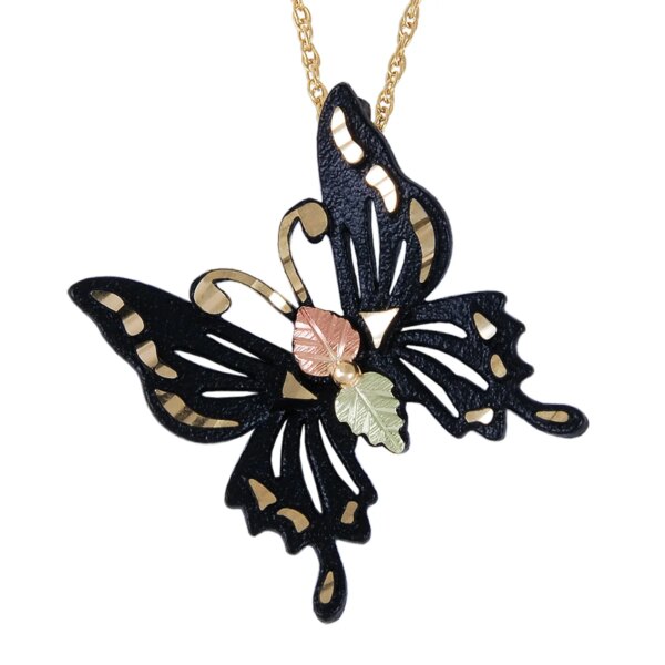 black_butterfly_pendant_gc26008br-600x600 Black Hills Gold Powder Coated Butterfly Pendant
