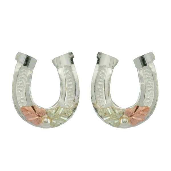 mrc50350-gs-600x600 Black Hills Gold and Silver Horseshoe Earrings