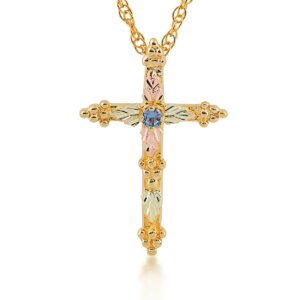 yogocrosspendant-300x300 Black Hills Gold Saphire Cross Pendant