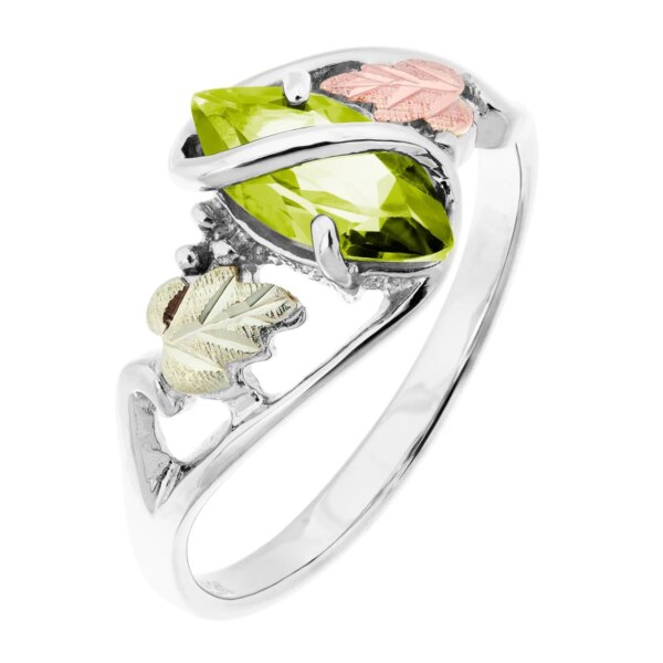 black-hills-gold-and-silver-peridot-ring-2-600x600 Black Hills Gold and Silver Ladies Peridot Ring