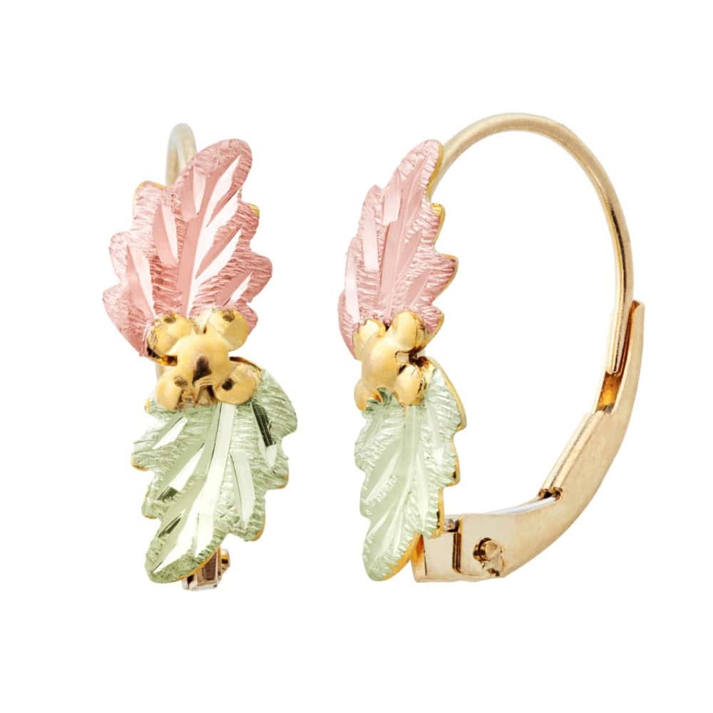 black-hills-gold-leverback-earrings-with-leaves-and-grape-cluster "Black Hills Gold Earrings – Elegant Drop, Stud & Hoop Styles"