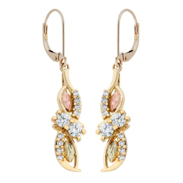 landstroms-black-hills-gold-diamond-dangle-leverback-earrings "Black Hills Gold Earrings – Elegant Drop, Stud & Hoop Styles"